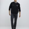 Svart tapered fit-tvättad jeans