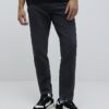 Svart tapered fit-tvättad jeans