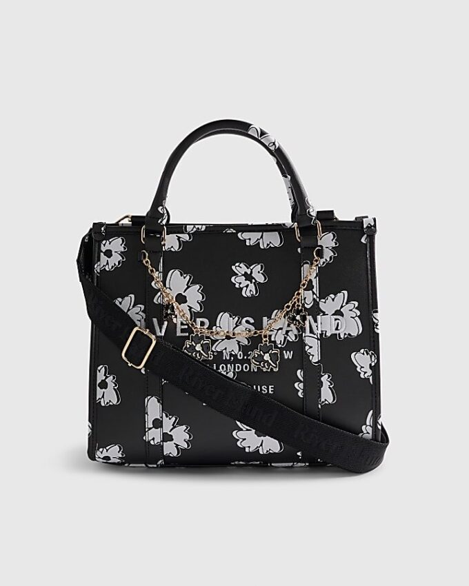 Svart totebag med daisy chain