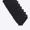 Svart trosor för flickor, 7-pack