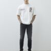 Svart tvättade slim fit-jeans