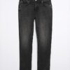 Svart tvättade slim fit-jeans