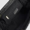 Svart vävd läderclutch i premiumkvalitet