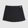 Svart wrap-skort med knappdetaljer