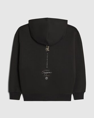 Svart Yokosuka Snake Zip Through Hoodie för pojkar Svart Yokosuka Snake Zip Through Hoodie för pojkar