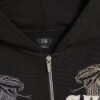 Svart Yokosuka Snake Zip Through Hoodie för pojkar