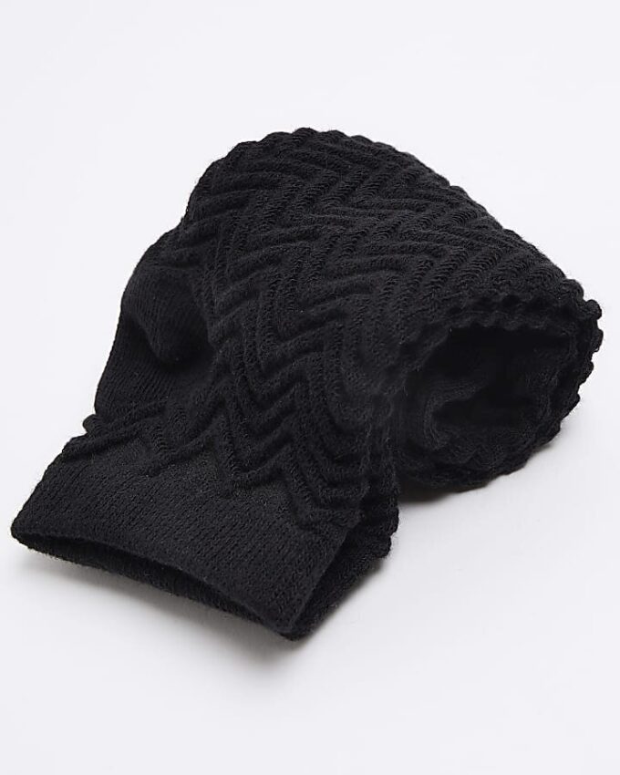 Svart zigzag 2-pack träningsstrumpor
