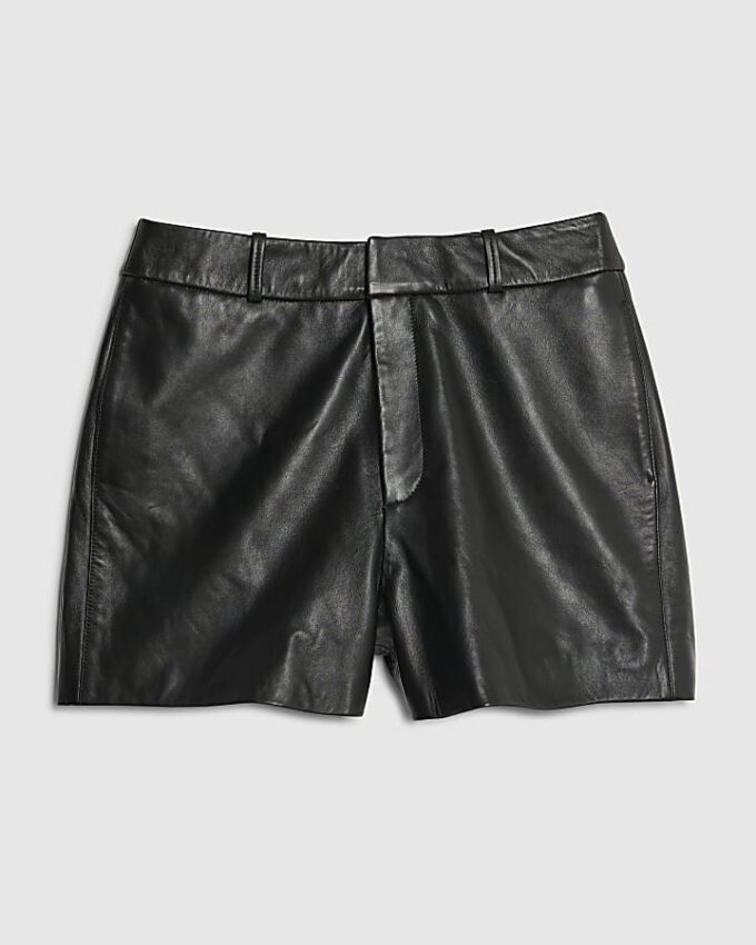 Svarta lädershorts
