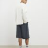 Svarta shorts med broderad japansk drake