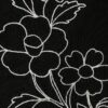 Svarta shorts med normal passform och blommig brodyr