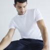 Vit 3-pack kortärmad slim fit-T-shirt