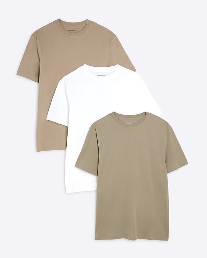 Vit 3-pack slim fit-T-shirt