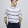 Vit 3-pack T-shirt med normal passform och ränder