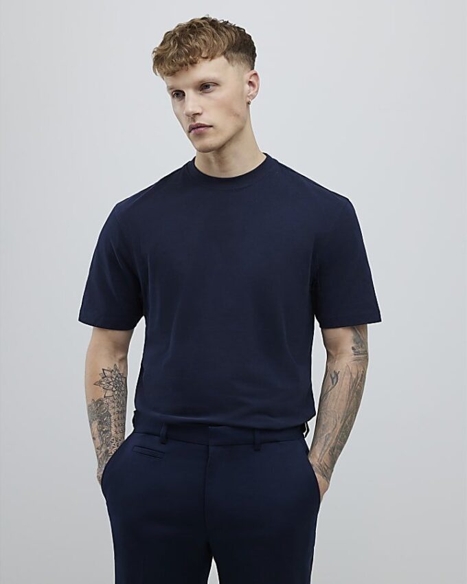Vit 3-pack T-shirt med normal passform och ränder