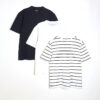 Vit 3-pack T-shirt med normal passform och ränder