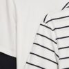 Vit 3-pack T-shirt med normal passform och ränder