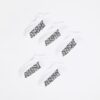 Vit 5-pack ribbade monogramstrumpor