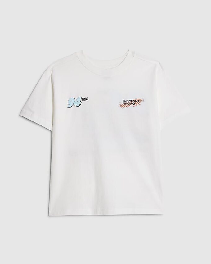 Vit 94 Racing-T-shirt för pojkar