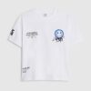 Vit Graffiti Smile T-shirt för pojkar