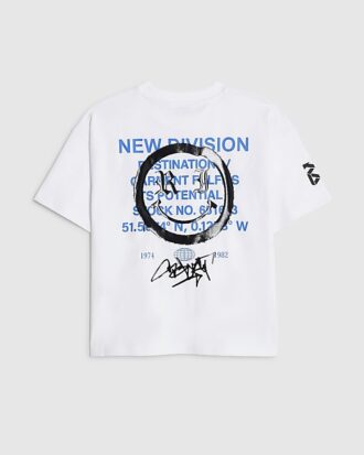 Vit Graffiti Smile T-shirt för pojkar