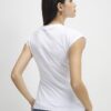 Vit kortärmad T-shirt med knytband i sidan