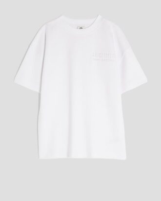 Vit Luminis-T-shirt med tryck på ryggen för pojkar