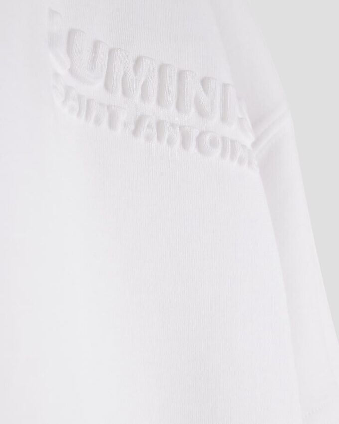 Vit Luminis-T-shirt med tryck på ryggen för pojkar