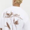 Vit Montpellier-T-shirt med blommönster