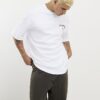 Vit Montpellier-T-shirt med blommönster