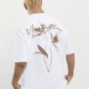 Vit Montpellier-T-shirt med blommönster