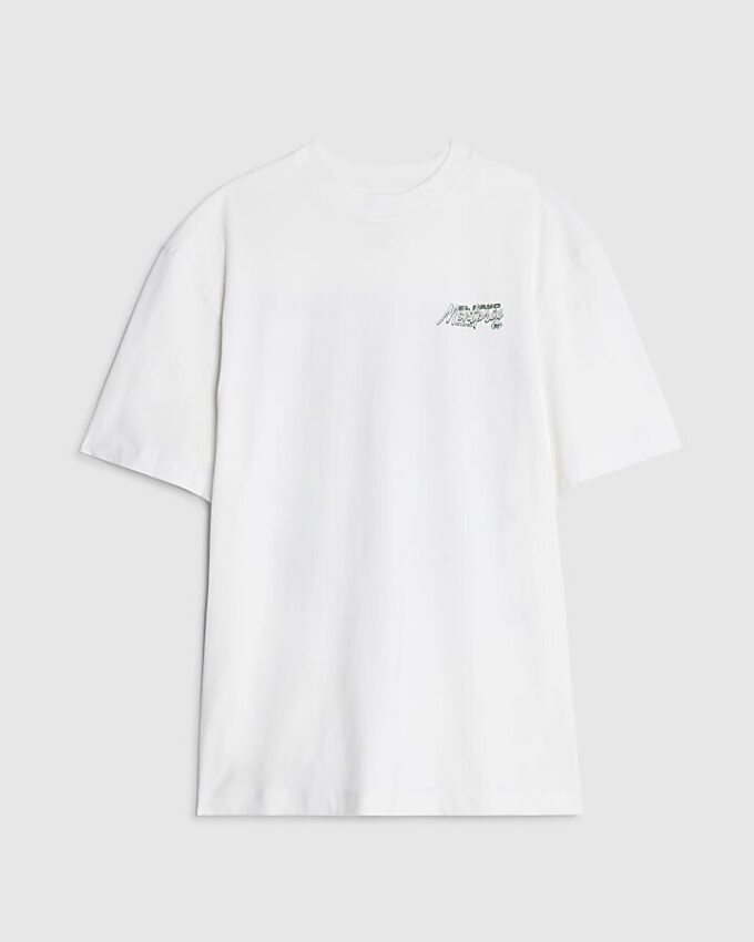 Vit Montprix Truck T-shirt med normal passform