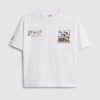 Vit motocross-björn-T-shirt för pojkar