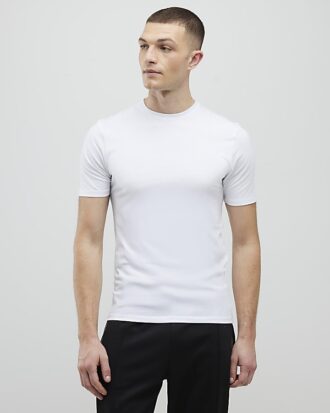 Vit muskelfit T-shirt