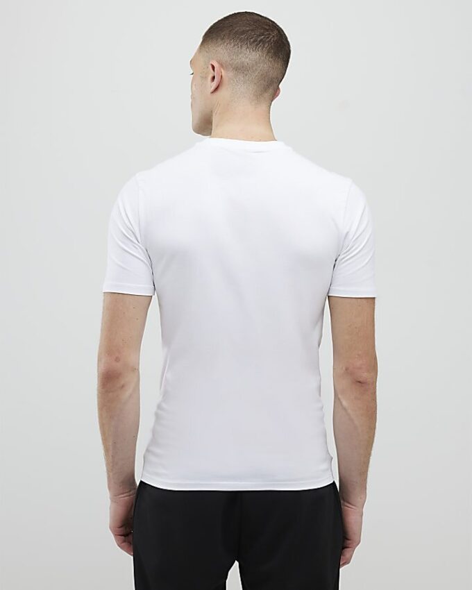 Vit muskelfit T-shirt