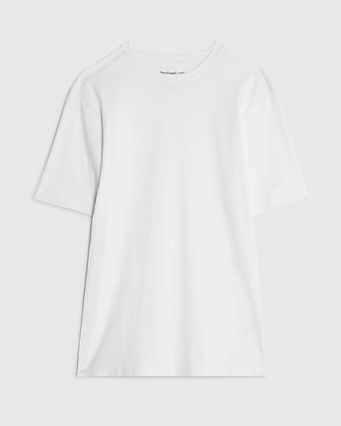 Vit muskelfit T-shirt