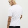 Vit muskelpassad T-shirt med V-ringning