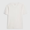 Vit muskelpassad T-shirt med V-ringning