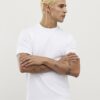 Vit muskelpassformad 3-pack T-shirt