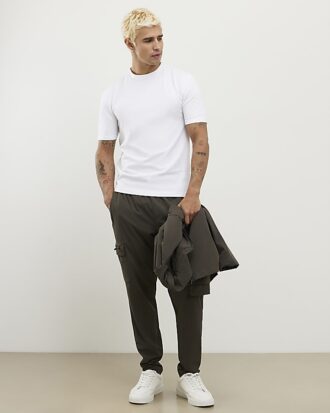Vit muskelpassformad 3-pack T-shirt