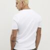 Vit muskelpassformad 3-pack T-shirt