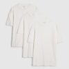 Vit muskelpassformad 3-pack T-shirt