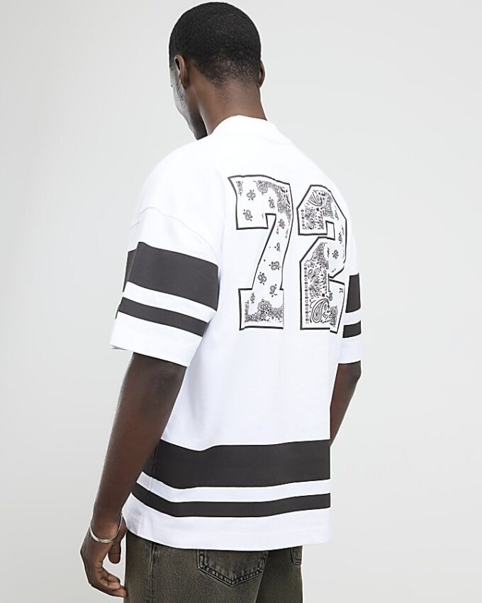 Vit oversized 72 Bandana Sports T-shirt