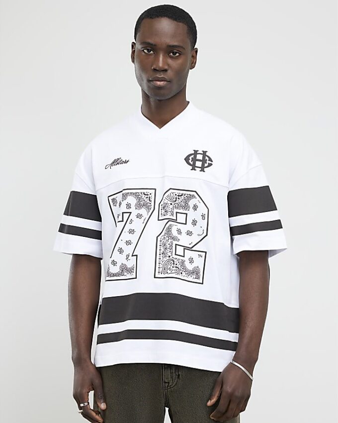 Vit oversized 72 Bandana Sports T-shirt