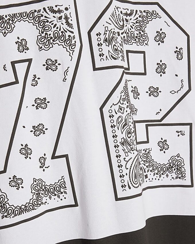 Vit oversized 72 Bandana Sports T-shirt