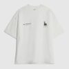 Vit oversized Doberman T-shirt