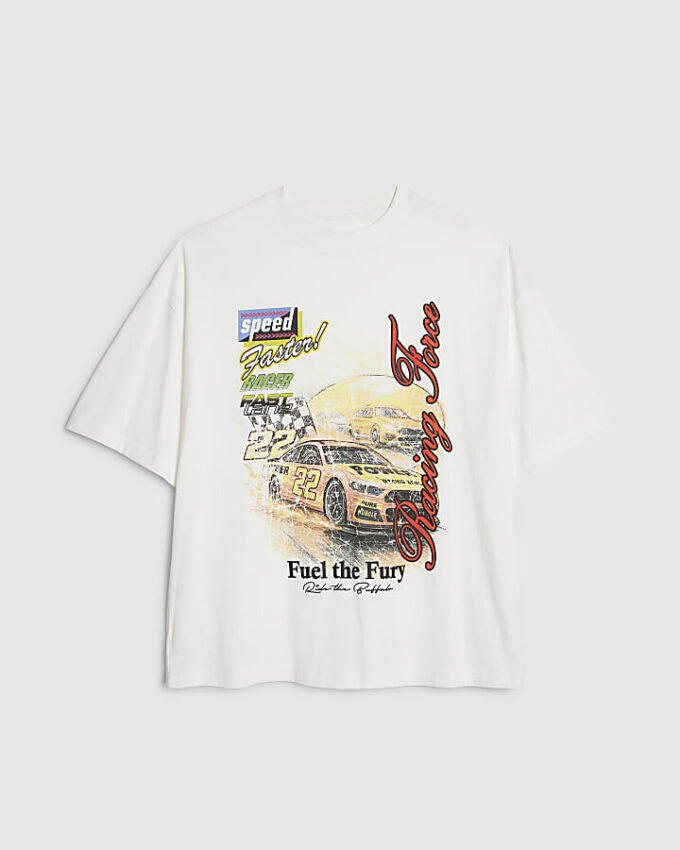 Vit oversized Fuel The Fury-T-shirt