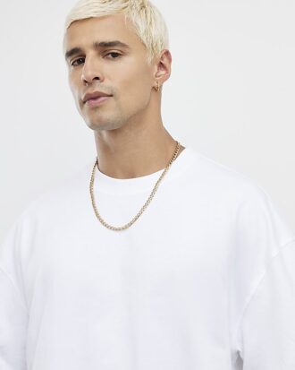 Vit oversized-passform, 3-pack T-shirts