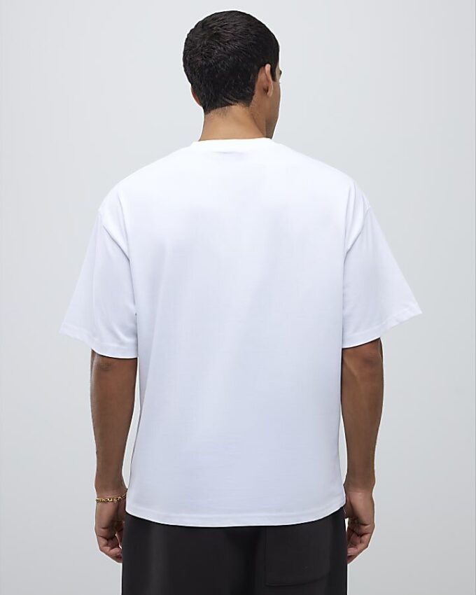 Vit oversized-passform, 3-pack T-shirts