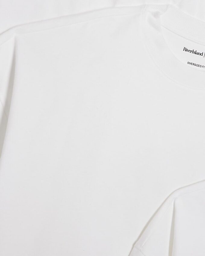 Vit oversized-passform, 3-pack T-shirts