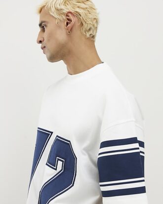 Vit oversized-passformad 72 T-shirt